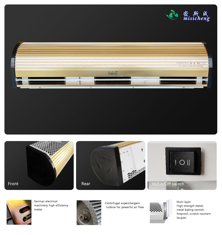 P7 Centrifugal Golden Air Curtain for 5-6m Height, Aluminum