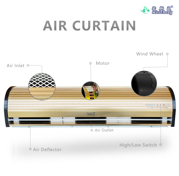 P7 Centrifugal Golden Air Curtain for 5-6m Height, Aluminum